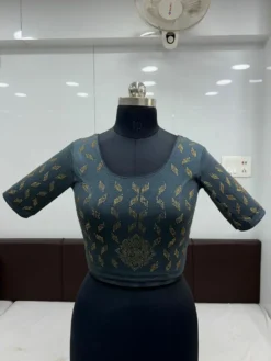 Mona Asha Ready to Wear Stretchable Blouse With Siroski Work