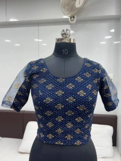 Mona Drishti Ready to Wear Stretchable Crush Foil Print Blouse