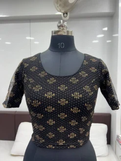 Mona Drishti Ready to Wear Stretchable Crush Foil Print Blouse