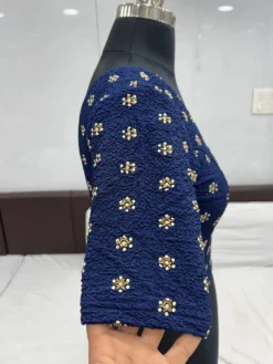 Mona Dwiti Ready to Wear Stretchable Crush And Foil Blouse