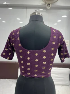 Mona Dwiti Ready to Wear Stretchable Crush And Foil Blouse