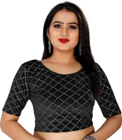 Mona Neha Wedding Velvet Stretchable Blouse