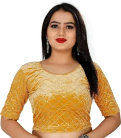 Mona Neha Wedding Velvet Stretchable Blouse