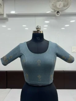 Mona Soni Ready to Wear Stretchable Blouse With Siroski Work