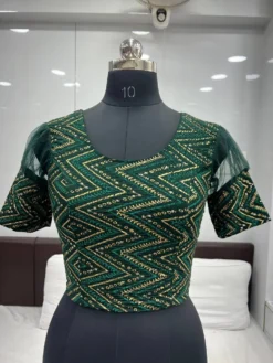 Mona Vedanshi Ready to Wear Stretchable Crush And Foil Blouse