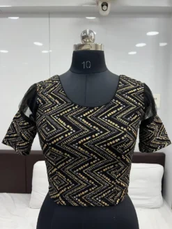 Mona Vedanshi Ready to Wear Stretchable Crush And Foil Blouse