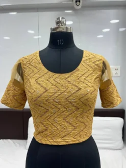 Mona Vedanshi Ready to Wear Stretchable Crush And Foil Blouse