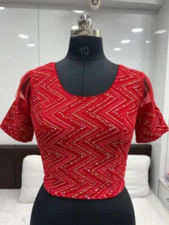 Mona Vedanshi Ready to Wear Stretchable Crush And Foil Blouse
