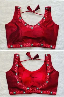 Mrunal Red Rose Fancy Ready made Blouse