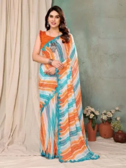 Bindu Designer Georgette printed Saree
