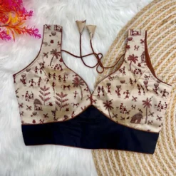 Priyal Designer Chanderi Kalamkari Blouse