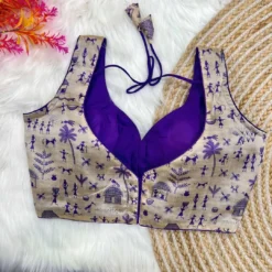 Priyal Designer Chanderi Kalamkari Blouse