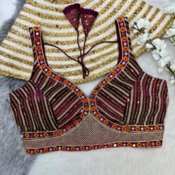 Priyal Vol 30 Velvet Hot Sexty Sleeve Less Blouse