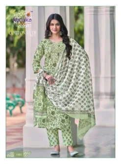 Radhika Cotton Kudi Vol 15 Cotton Kurti Pant With Dupatta