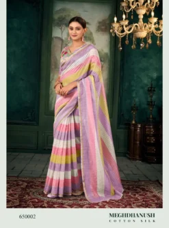 Rajpath Meghdhanushya Chanderi Linen Uniform Saree Wholesale