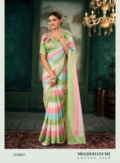 Rajpath Meghdhanushya Chanderi Linen Uniform Saree Wholesale