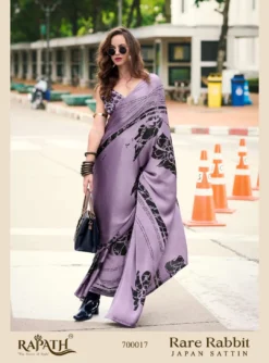 Rajpath Rare Rabbit Summer Wear Japan Satin Saree Wholesale