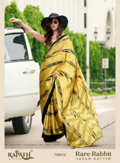 Rajpath Rare Rabbit Summer Wear Japan Satin Saree Wholesale