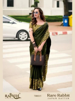 Rajpath Rare Rabbit Summer Wear Japan Satin Saree Wholesale