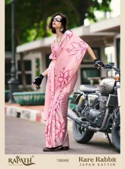 Rajpath Rare Rabbit Summer Wear Japan Satin Saree Wholesale