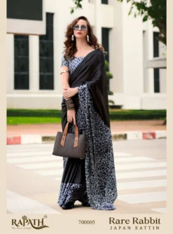 Rajpath Rare Rabbit Summer Wear Japan Satin Saree Wholesale