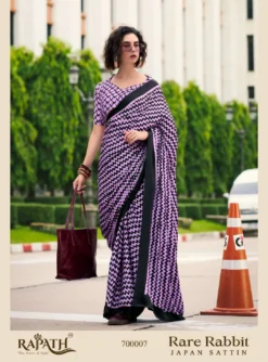 Rajpath Rare Rabbit Summer Wear Japan Satin Saree Wholesale