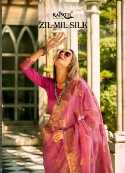 Rajpath Zilmil Silk Tissue Silk Saree Wholesale