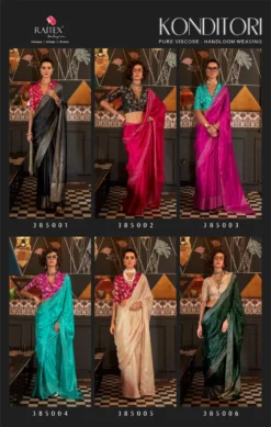 Rajtex Konditori Viscose Silk Designer Saree Wholesale