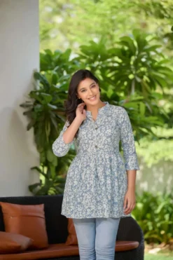 Rangmaya Cherry Rayon Dobby Tunic Top Collection