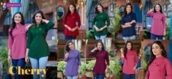 Rangmaya Cherry Rayon Dobby Tunic Top Wholesale