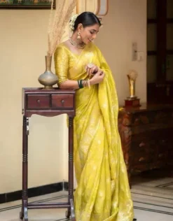 Rani Vol 06 Lichi Silk Saree With Blouse Design