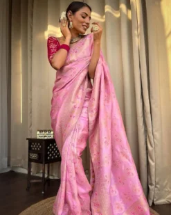 Rani Vol 07 Designer Lichi Silk Saree With Jacquard Work