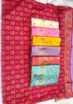 Rani Vol 07 Designer Lichi Silk Saree With Jacquard Work