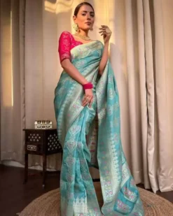 Rani Vol 07 Designer Lichi Silk Saree With Jacquard Work