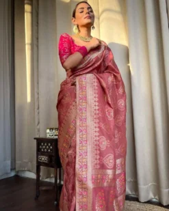 Rani Vol 07 Designer Lichi Silk Saree With Jacquard Work