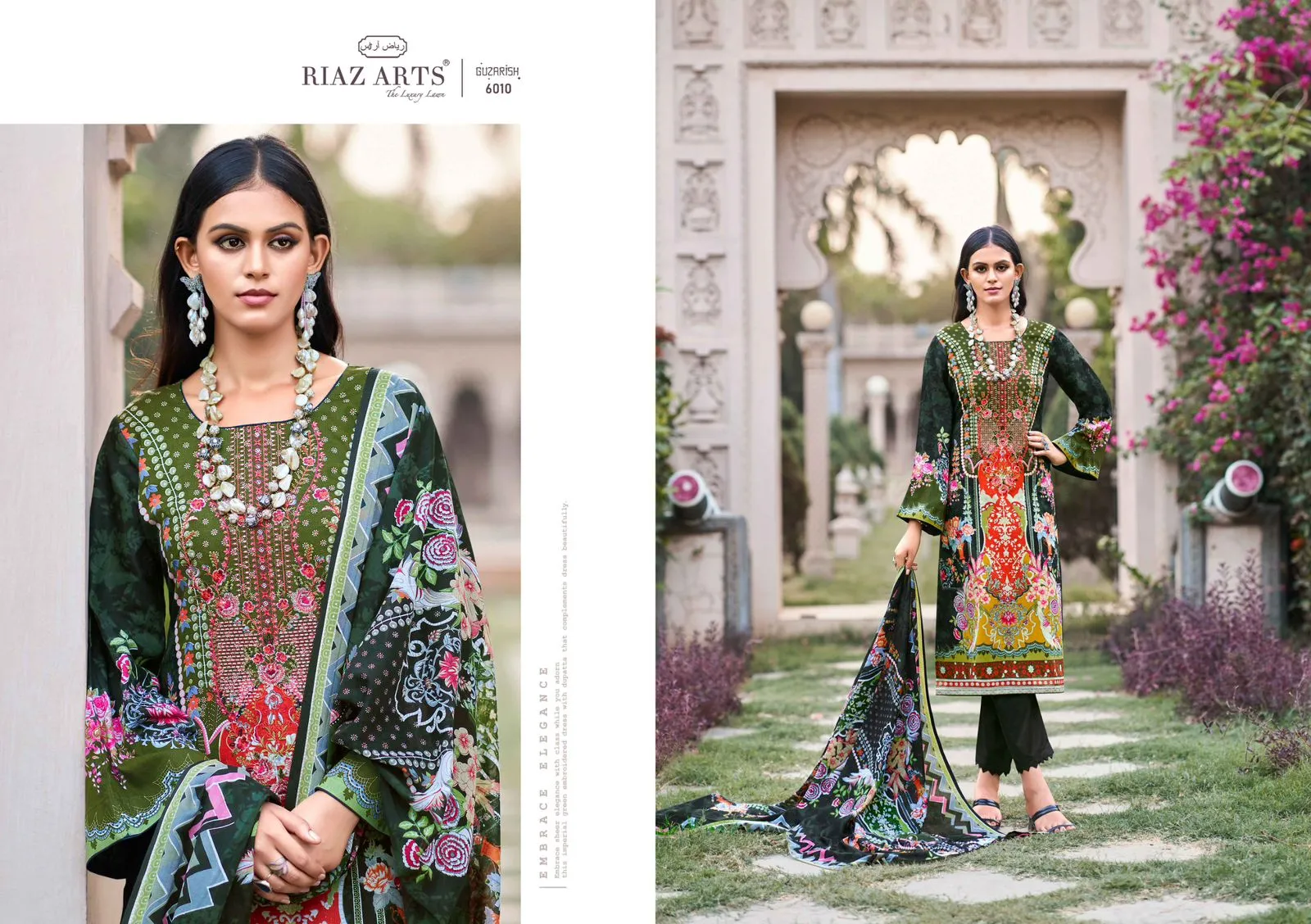 Riaz Arts Guzarish Lawn Digital Printed Dress Material Collection