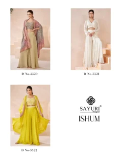 Sayuri Ishum Georgette Designer Indo Western Collection