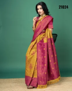 Shilpa Ellampally Soft Silk Copper Zari Saree Wholesale