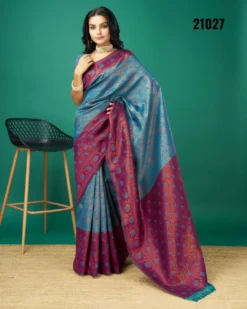 Shilpa Ellampally Soft Silk Copper Zari Saree Wholesale