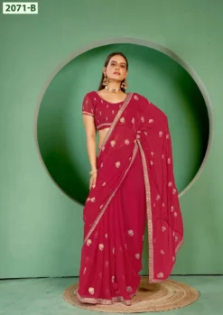 Shilpa Jayshree Sarees 2071 Shimmer Blooming Swarovski & Embroidery Work
