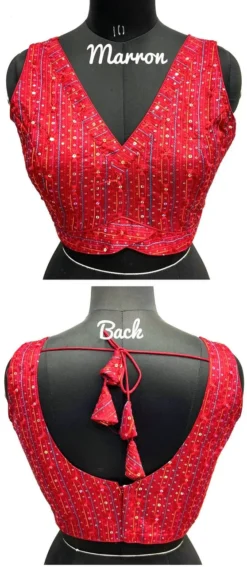 Shreya GIRDHARI Deep Neck Blouse Design Wholesale