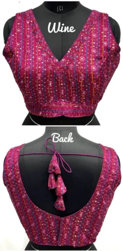 Shreya GIRDHARI Deep Neck Blouse Design Wholesale