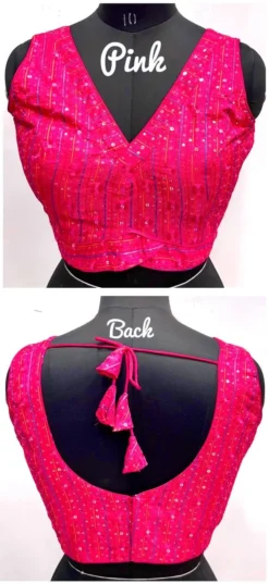 Shreya GIRDHARI Deep Neck Blouse Design Wholesale