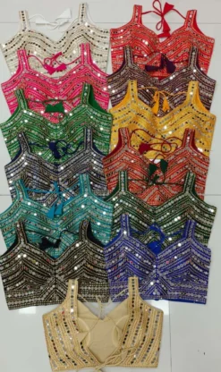 Shreya Hand Mirror Work Blouse Designs