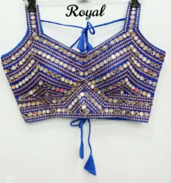 Shreya Hand Mirror Work Blouse Designs