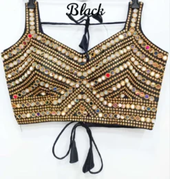 Shreya Hand Mirror Work Blouse Designs