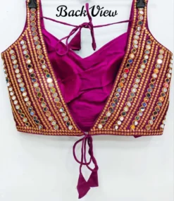 Shreya Hand Mirror Work Blouse Designs