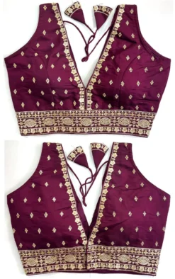 Shreya Kunj V Shape Silk Readymade Blouse Wholesale