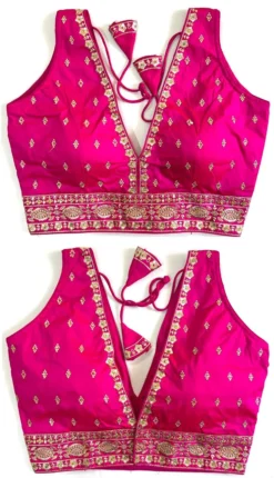 Shreya Kunj V Shape Silk Readymade Blouse Wholesale