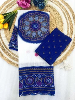 Subh 407 Party Wear Lilen Saree With Bandhani Print